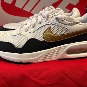 Nike Athletic Shoes in Cream, Black, and Gold